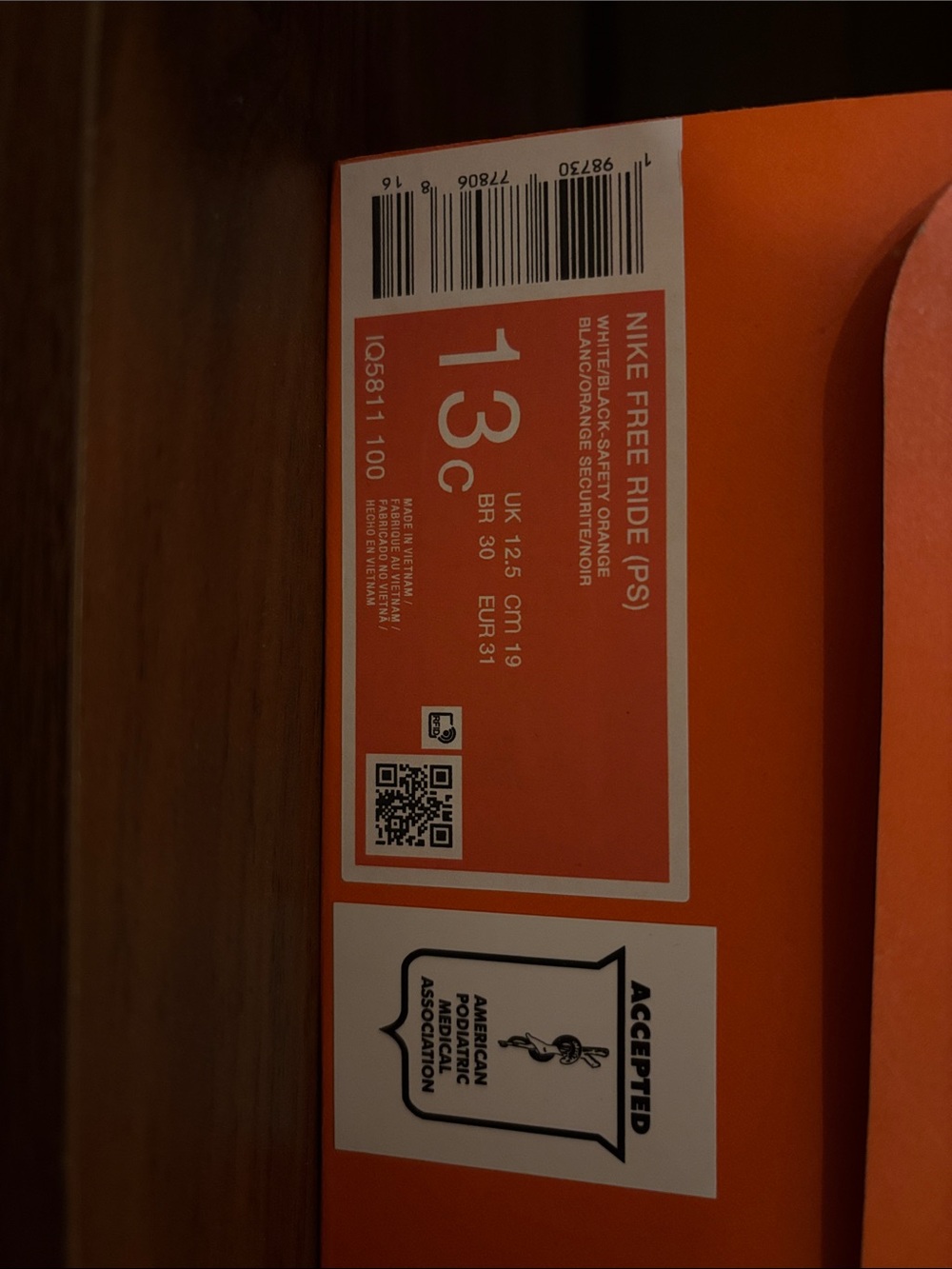 Nike Free Ride Little Kids' Running Shoes 13 Unisex - Picture 2 of 3